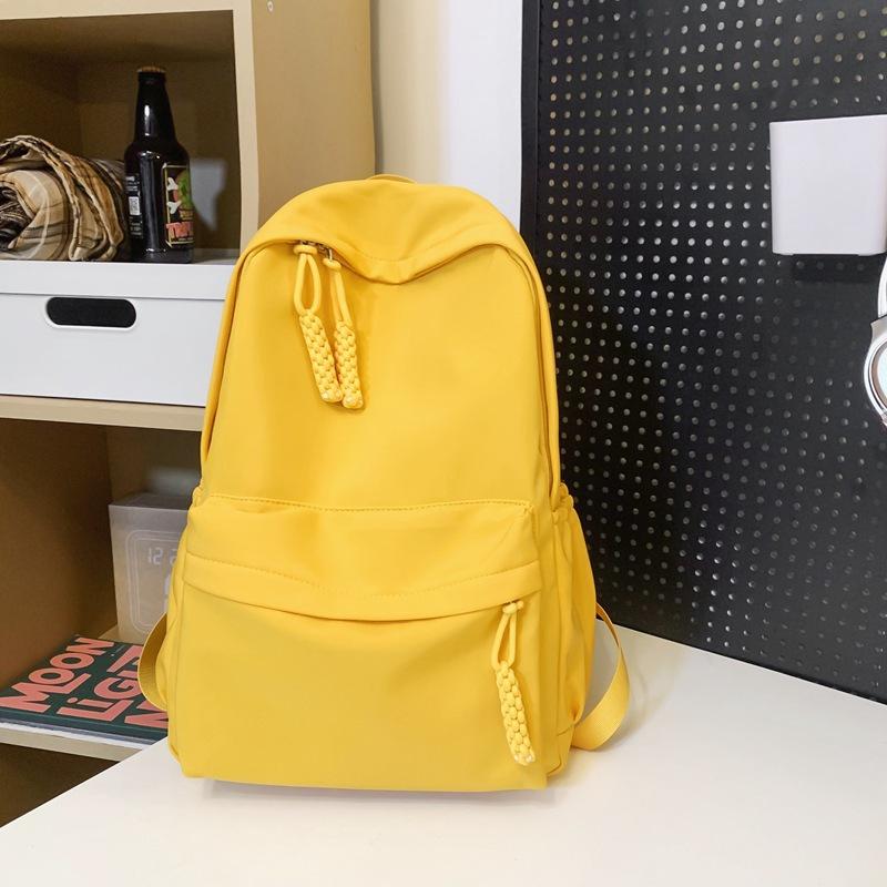Schoolbag new Japanese ins solid color backpack Korean version ins small fresh college style junior high school student versatile backpack