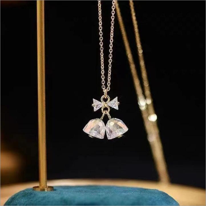Xiaohongshu Gradual Change Love Necklace Female Cold Wind Collarbone Chain High Design Necklace