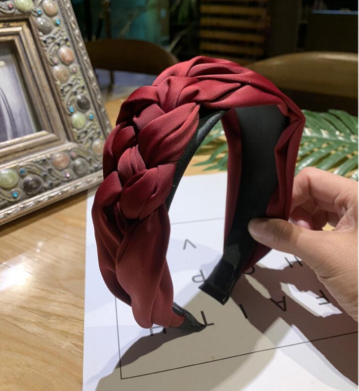 New Fashion DIY Multiple knots Hairbands For Women Ladies High-end Hair Band Wide Side Winter Hair Accessories
