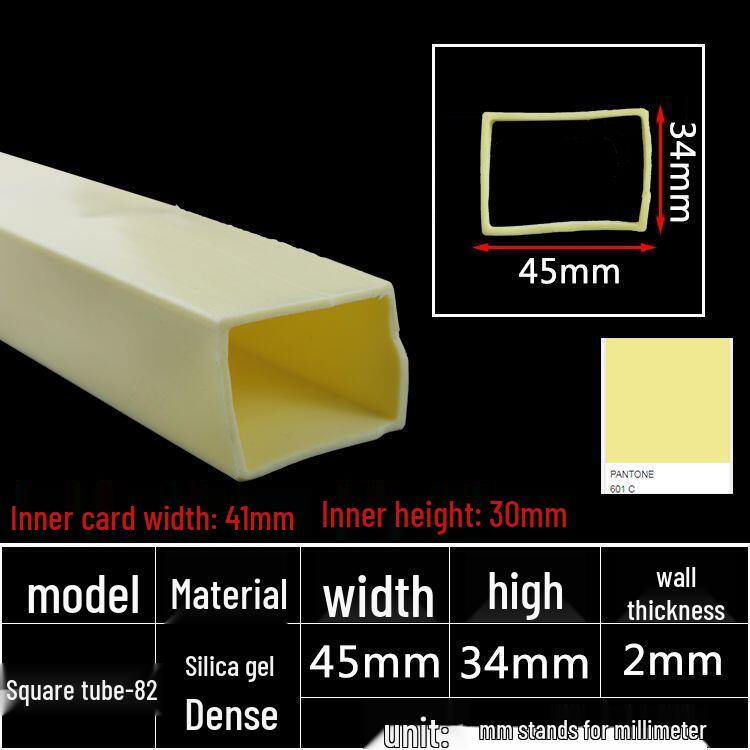 High-Temperature Resistant Silicone Square Tubing: Durable, Customizable, Aging-Resistant Rubber Sheath and Hollow Sealing Strip.