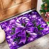 Xmas Candy Cane Non Slip Entrance Doormat White Snowflake Welcome Rug Indoor Outdoor Entryway Mat Christmas Decor Floor Mat