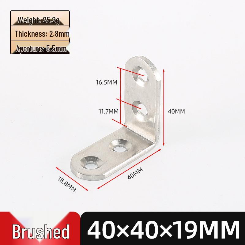 Stainless Steel L-Shaped 90° Angle Bracket Shelf Support