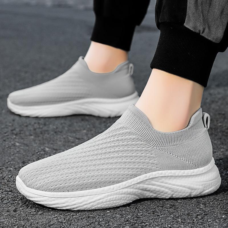 Fashion Shoes for Men Summer Fashion Platform Mesh Breathable Comfortable Slip on Casual Sneakers Plus Size 39-44 Running Sport Shoes