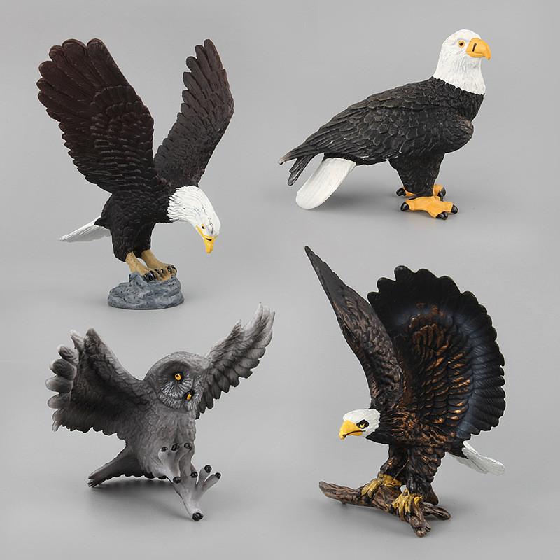 Lifelike Pvc Animal Figurines Including Stunning White Head Eagle And Detailed Owl Designs