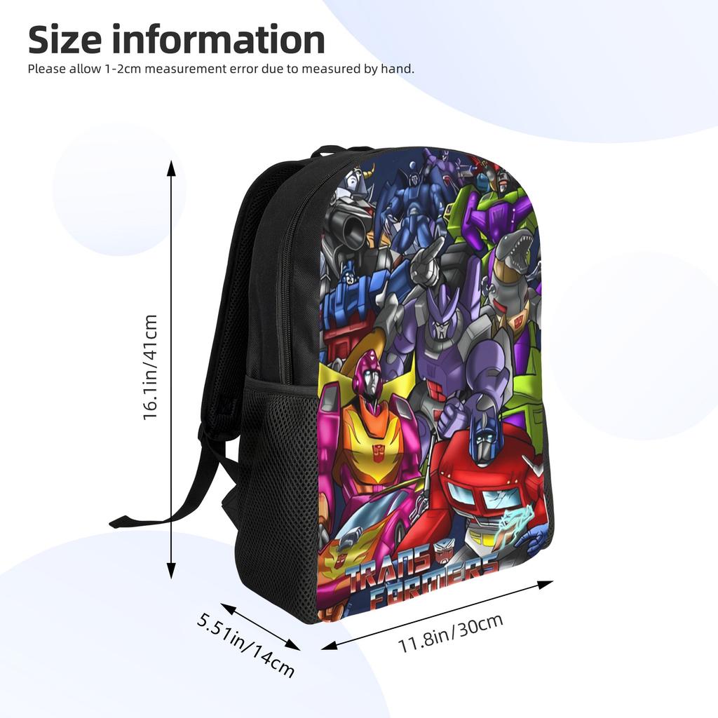 Transformered Cartoon Backpack 3d Printing College Backpacks Boy Girl Fun School Bags Colorful Big Rucksack