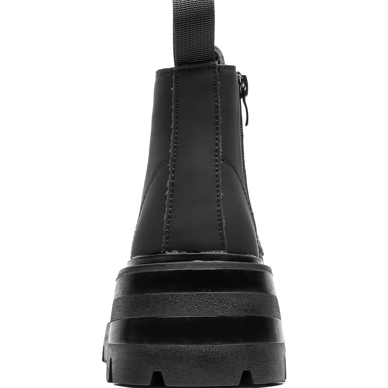 Hight Quality Classic British Street Style Leather Boots For Men Solid Black Hombre Daily Casual Dress Height Increasing Shoes