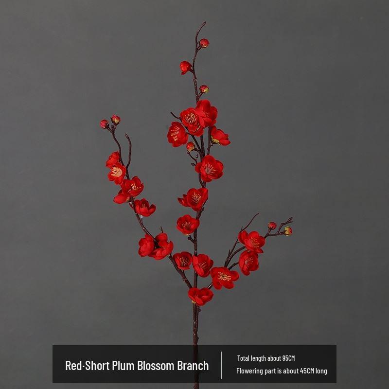 Artificial Plum & Peach Blossom Bonsai: Winter Sweet Flower Decor for Living Room or Study