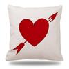 1pc French-Style Valentine's Day Decorative Throw Cover, Single-sided Printed Love-Themed Geometric Cushion Cases with Zip Closure, Polyester Covers