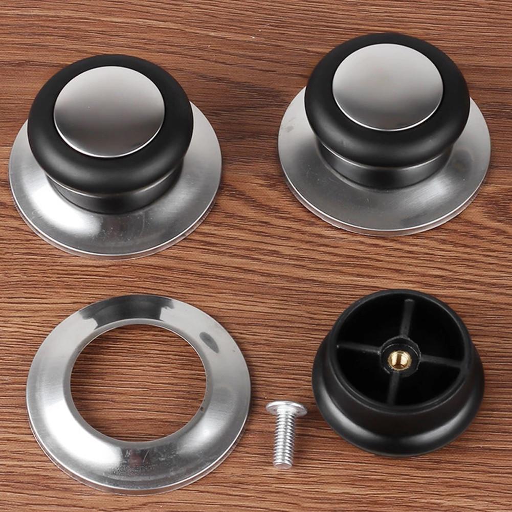 High Quality Kitchen Tools Lid Knobs Cap Knob Handle Replacement Stainless Steel Temperature Resistant W/ Screws