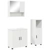 Bathroom Furniture Set with Door 3 Pcs White Wood Based Material & Metal