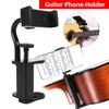 Guitar Phone Holder Hands-Free Adjustable Phone Support Multi-Purpose Thick Guitar Cellphone Mount for Drum Mobile Phone Bracket