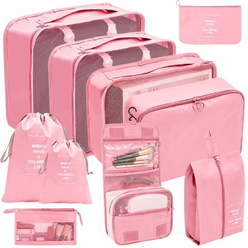 Packing Cubes for Suitcases 10Pcs Luggage Organizers Bags for Travel Waterproof Packing Cube Storage Bags for Suitcases
