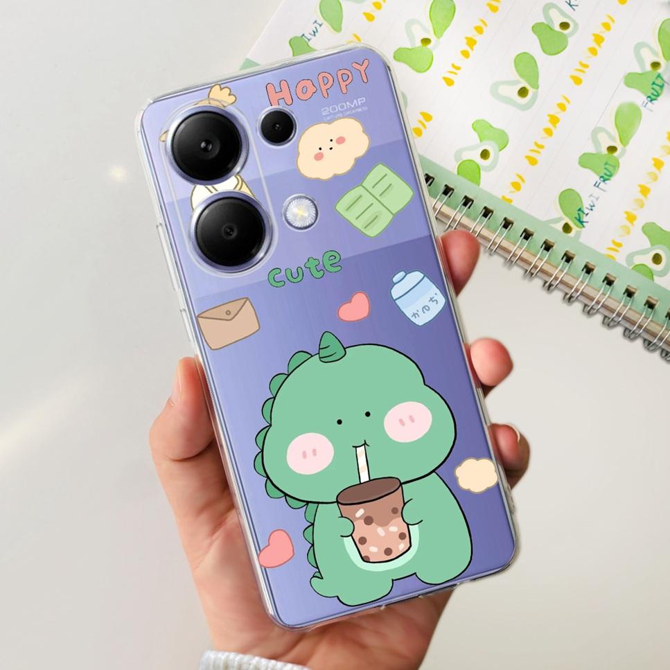 For Xiaomi Redmi Note 13 Pro 4G Case Beautiful butterfly flower TPU Soft Silicone Cover For Xiaomi Poco M6 Pro Bumper Phone Case