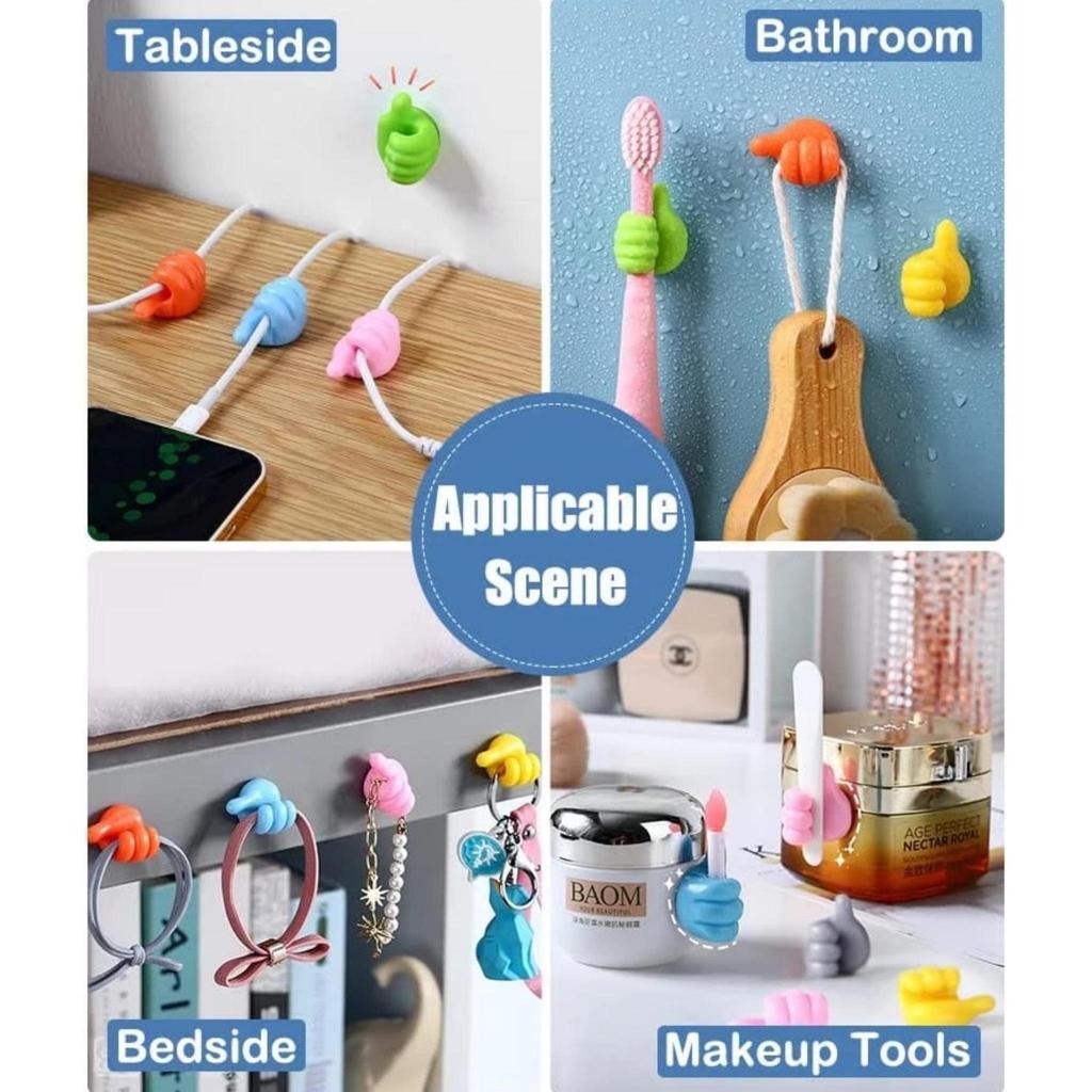 Lot De 6 Clips Magnétiques Pour Câbles - Organisateur Bureau Auto-adhésif Sans Résidus - Pour Câbles Jusqu'à 7mm - Noir