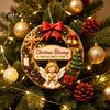Seasonal Garden Window Hanging Interchangeable Wooden Christmas Wreath, 12 Pcs Front Door Plaque, DIY Wreath for Handmade Pattern Wall, Fireplace,
