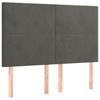 Vidaxl Letto Continentale Con Materasso E LED, Velluto Grigio, 140X200Cm