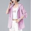 Mid-length Sunscreen Korean Version of Loose Large Size Jacket Female Spring and Summer Thin Section of Anti-UV Sunscreen Clothing