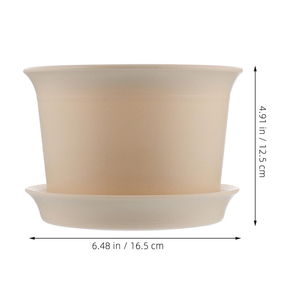 Plastic Flowerpot for Succulents Cactus Aloe Mint Orchid Tulips Lilies Daisies Parlor Palm Sturdy Lightweight Garden Planter