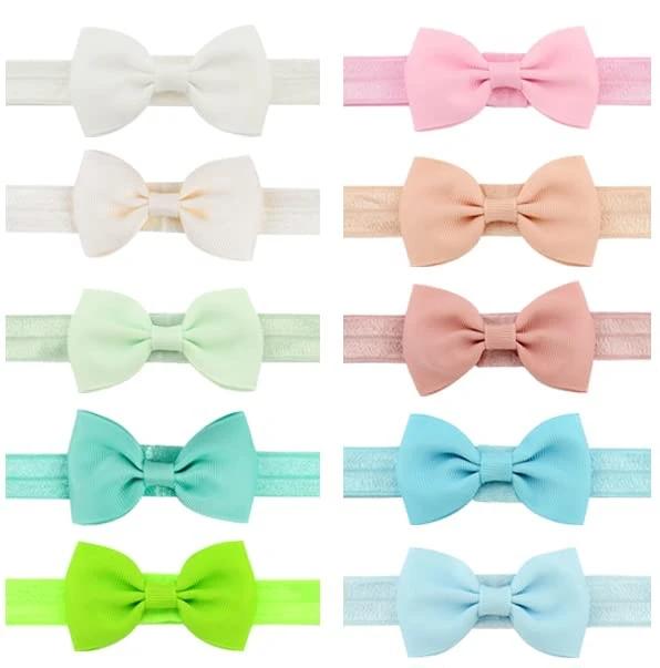 10/20Pcs Baby Headbands 2.75Inch Bows Hairbands Hair Bow Elastics Accessories for Baby Girls Newborn Infants Toddlers