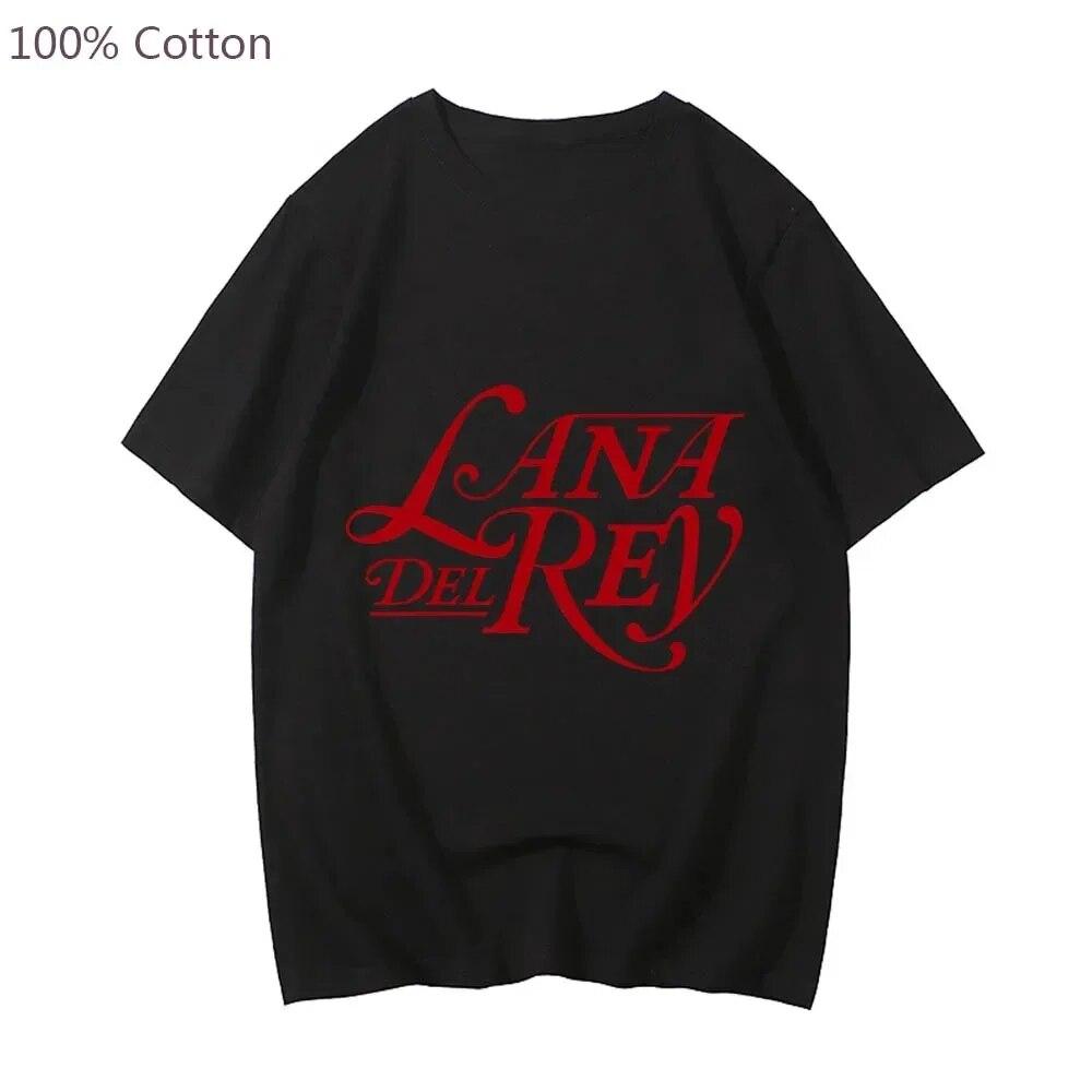 Lana Del Rey Harajuku Casual T-skjorte i anime bomull Unisex Hip Hop Comic T-skjorte Love Cartoon T-skjorte med 100 % bomullstrykk