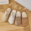 Birkenstock Hair Thickened Genuine Leather Cow Suede Snow Shoes Padded Baotou Half Mop Cotton Shoes
