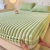 Winter New Imitation Rabbit Velvet Bed Sheet Thickened Warm Anti-slip Bed Sheet Home Bedroom Student Dormitory Bed Sheet
