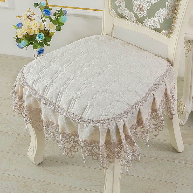 

Элегантный кружевной декор 43*45 см, подушка для стула, противоскользящая подушка для сиденья в европейском стиле, домашний декор, обеденный офисный коврик 43*45