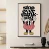 Stop Overthinking Brain And Shoes Wall Art Prints Canvas Painting Poster Picture For Living BedRoom Home Decor