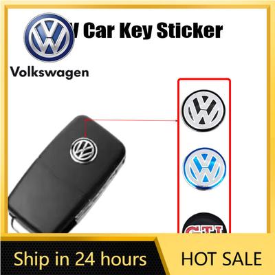2026 Neu Für VOLKSWAGEN VW 14mm Auto Schlüsselhülle Logo Emblem Anhänger Aufkleber Für Volkswagen VW R-line GTI R Polo Golf Passat Magotan Ti