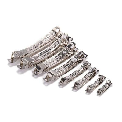 10 teile/los 3/4/5/6/8/9,8 cm Rhodium Frühling Haar Clips Automatische Clip blank Breite Einstellung Für DIY Schmuck Machen Basis Zubehör