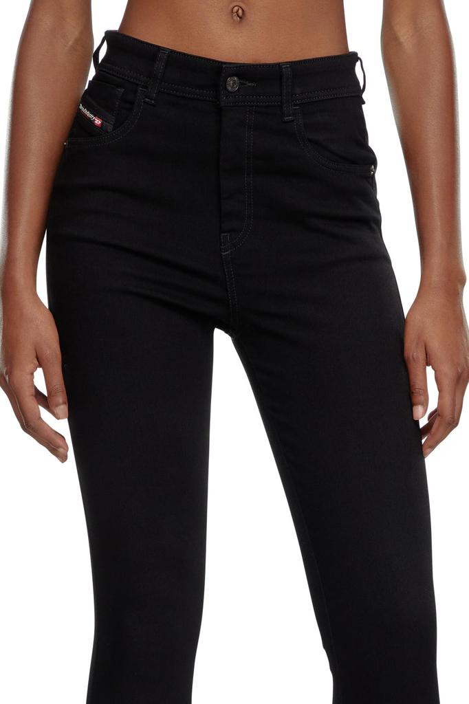 Diesel FW22 Women's High-Waisted Skinny Denim, Black, Stretch, Size 28, A03597069EF, Black 02