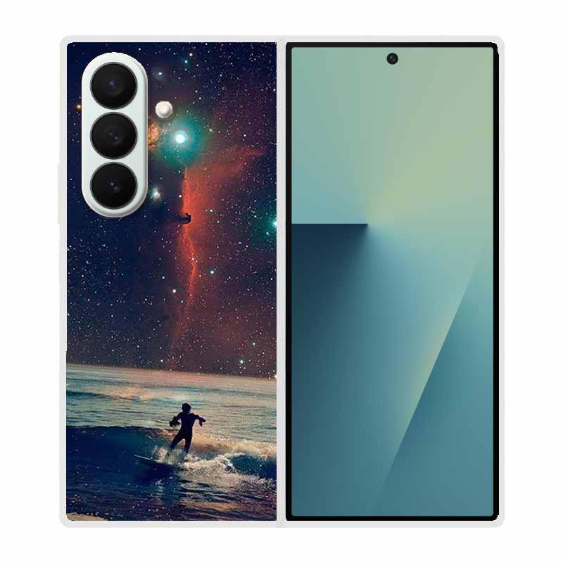 Coque For SAMSUNG Fold 7 5G Cases Animal Marble Clear Hard Phone Funda for Galaxy Z Fold7 5G Back Cover Zfold7 Transparent Shell