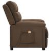 VidaXL Fauteuil de massage inclinable Marron Tissu