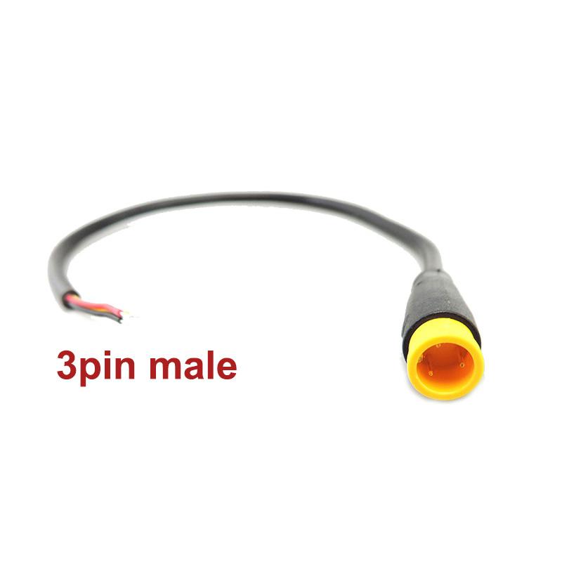 Ebike Accessories Optional Cable Waterproof Connector Display Pin Base Connector 2/3/4/5/6Pin Cable Extension Cord