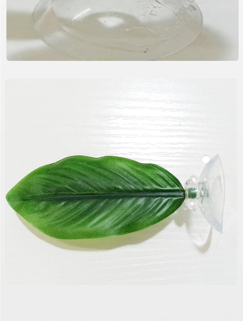 Grünes Blatt Hängematte für Betta Fische Stressreduzierende Aquariumsichere Dekoration mit Saugnapf für Aquarium Künstliche Pflanzen Dekoration