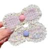 1Pcs Girls Lolita Floral Bow Baby Bangs Sticker Kid Hair Accessories Korean Lace Velcro Hair Clippings Sorting Broken Hair Clips