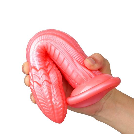 Suction Cup Fantasy Animal Dildo for Women, Soft Alien-Shaped Fake Phallus, Real Touch Adult Toy for Solo Hands-Free Play