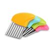 1pcs Stainless Steel Potato Cutter Kitchen Vegetable Slicer Cutting Tool Wavy Knife French Fry Chip Cutter Kitchen Supplies