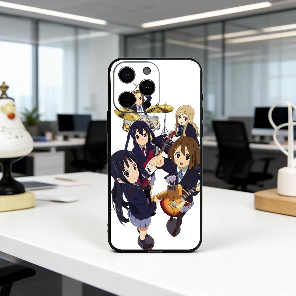 K-K-ON Musikband Mädchen Handyhülle Silikon Weich Für IPhone 17 16 15 14 13 12 11 X XR Plus Pro Max Plus