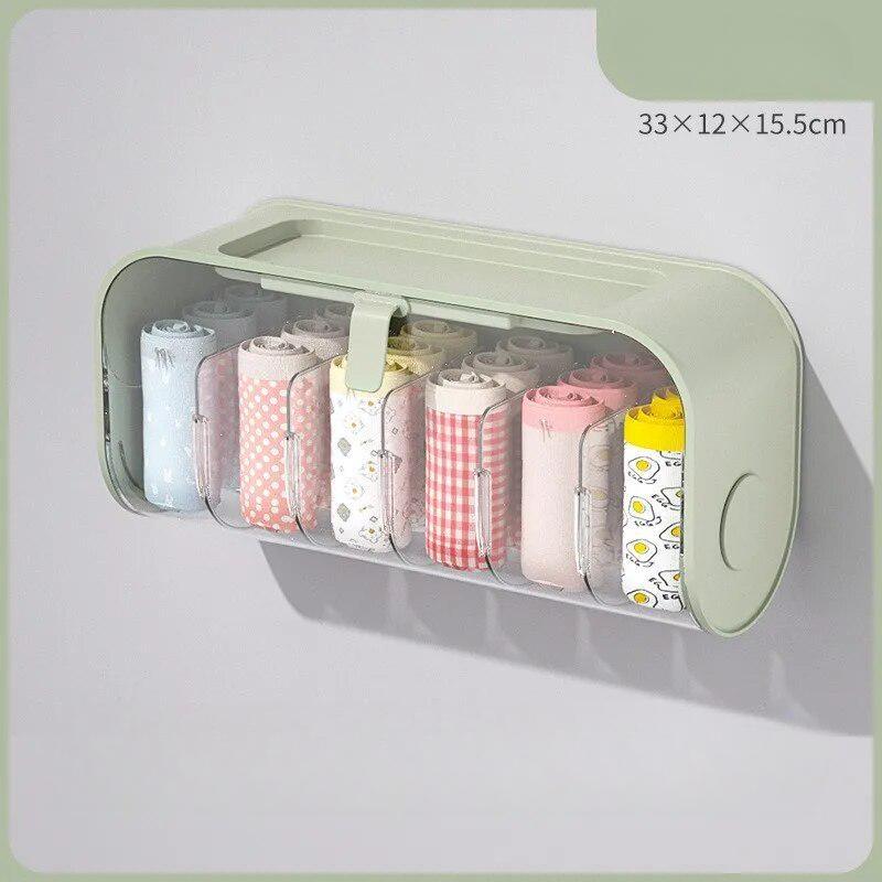 

Настенный прозрачный ящик для хранения нижнего белья, трусов, носков, органайзер для шкафа, органайзер для хранения в спальне, приправа 32.5cmx12.5cmx15.5cm