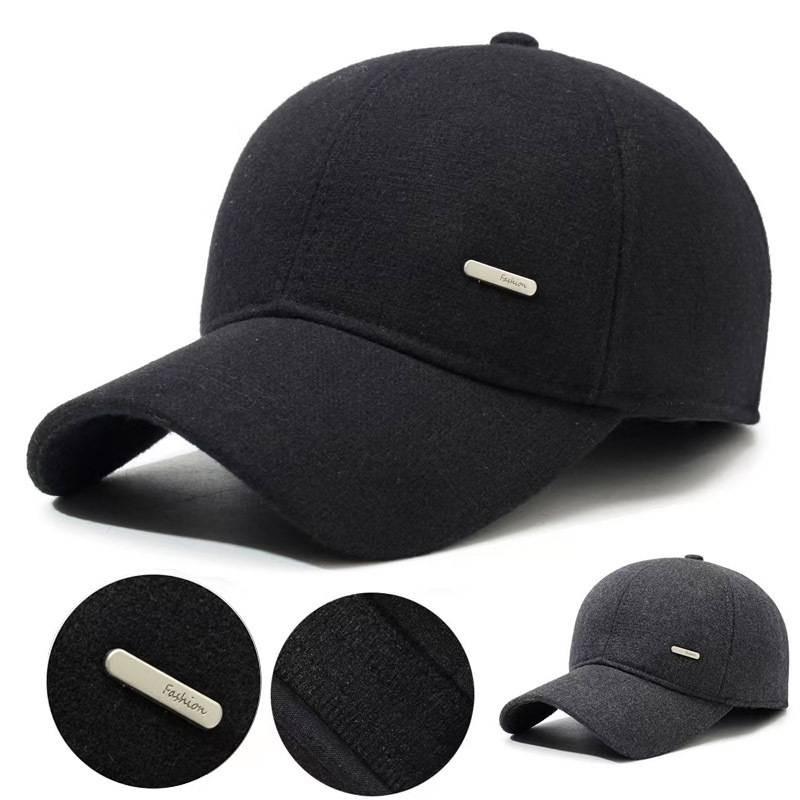 Winter Baseball Cap With Warm Ear Coverage Adjustable Cotton For Ins Fashion Lovers