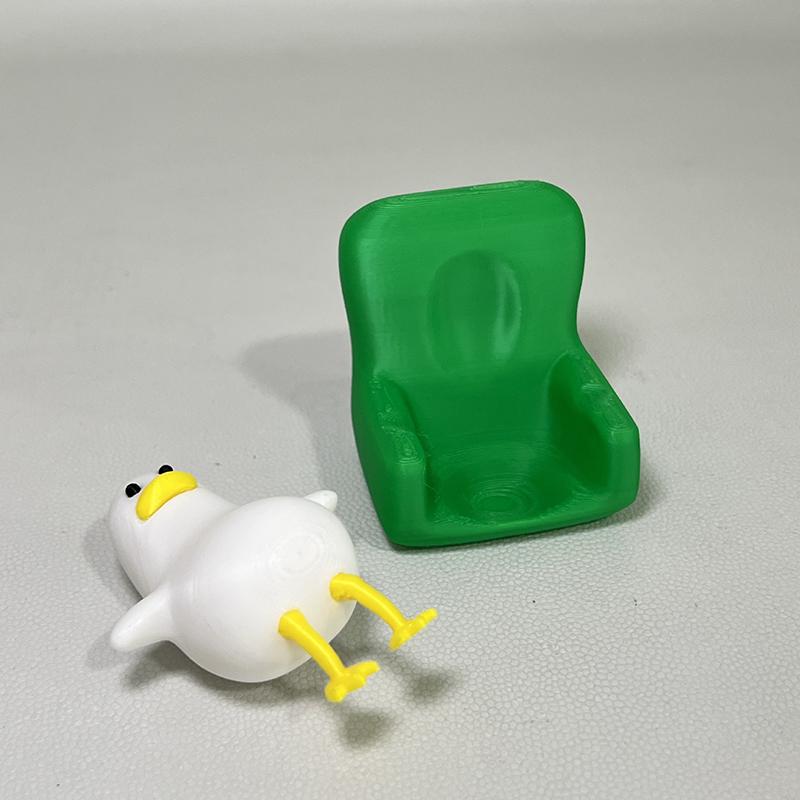 Multi-scene Lazy Reading Duck Figurine 3D Printed Cute Ornament for Car Dashboard Home Desk Bookshelf Decor Funny Small Gift