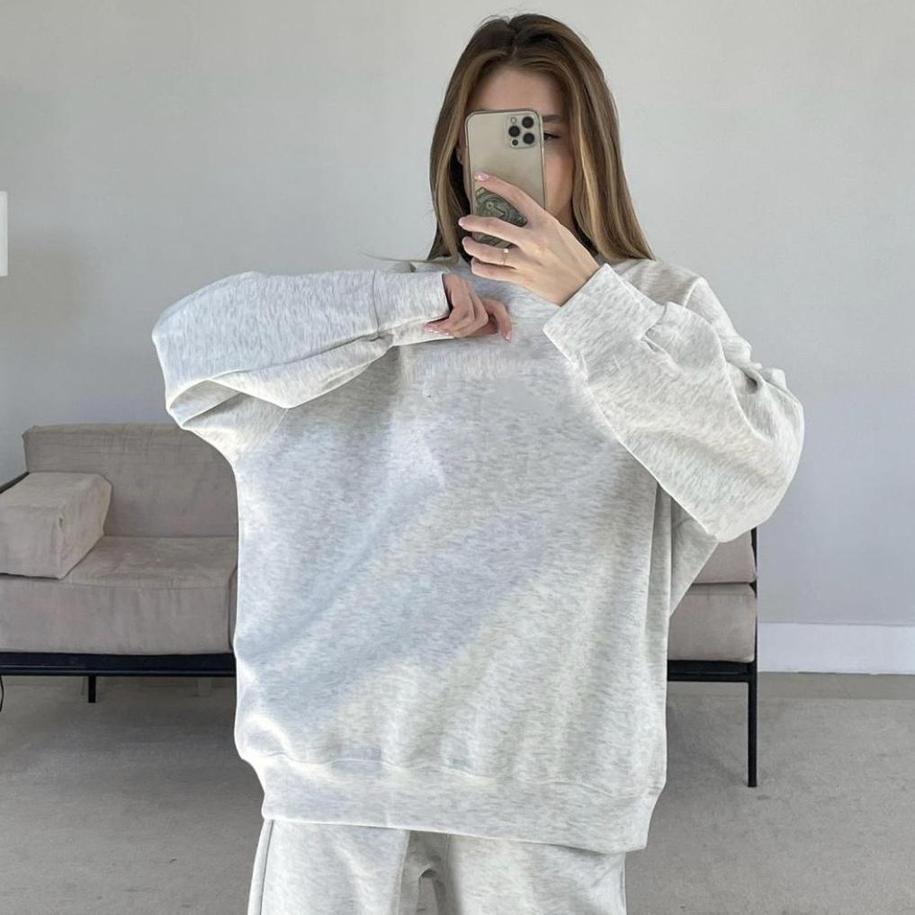 Women's Oversized Sweatshirts Crewneck Casual Lounge Spring Fall Outfits Basic Loose Fit Long Sleeve Pullover Tops for Women Soft Workout Sweatshirt
