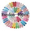 30/40Pcs Set New Paint Printing BB Clip Children's Broken Hairpin Metal Side Little Girl Hair Accessories Hairpin