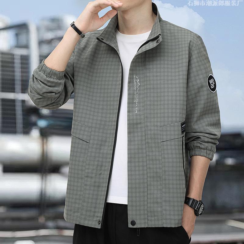 Men's Jacket Spring and Autumn Coat New Korean Version Trendy Autumn Large Size Clothes