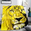 1 Manta de Franela con Estampado del BVB, Alta Calidad para Todas las Estaciones, Decoración del Hogar, Calidez y Comodidad, Perfecta para Regalos de Navidad
