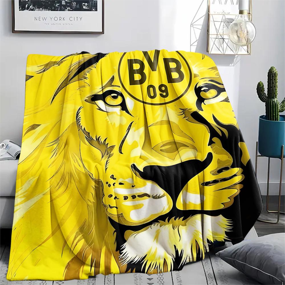 1 Manta de Franela con Estampado del BVB, Alta Calidad para Todas las Estaciones, Decoración del Hogar, Calidez y Comodidad, Perfecta para Regalos de Navidad