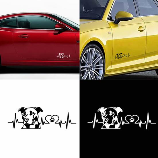 

Личность Pitbull Love Pattern, автостайлинг, наклейка, украшение для автомобиля белый