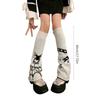 Harajuku Punk Spiderweb Knitted Leg Warmers Japanese Women Gothic Knee Length Long Socks Leggings Boot Cuffs Foot Covers