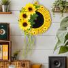 Sunflower Door Sign With Plastic And Polyester Materials For Spring And Autumn